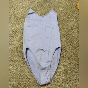 Large ribbed seamless bodysuit